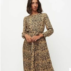 NWT J CREW LEOPARD CARLY MIDI DRESS size 6